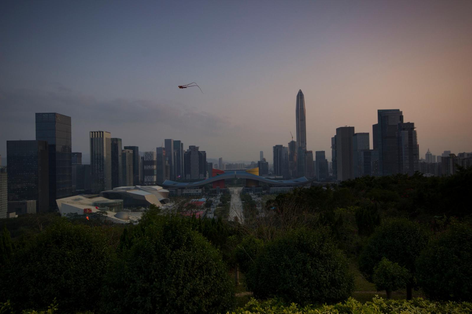 深圳莲花山顶夜景