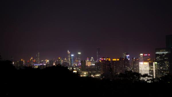 深圳莲花山顶夜景