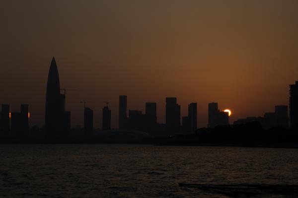 深圳湾公园夜景