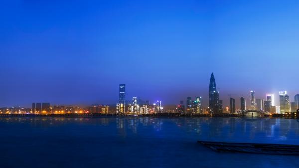 深圳湾公园夜景